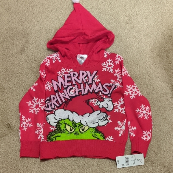 Adorable Merry Grinchmas Sweater Hoodie - Picture 1 of 5